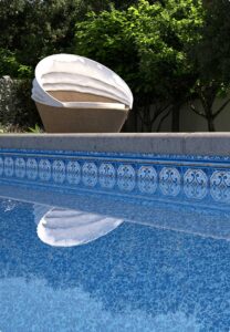 vinyl liner pool tiled border